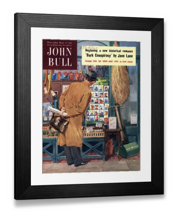Framed Print : John Bull 1952 1950s UK seeds shopping magazines Framed Print : John Bull 1952 1950s UK seeds shopping magazines