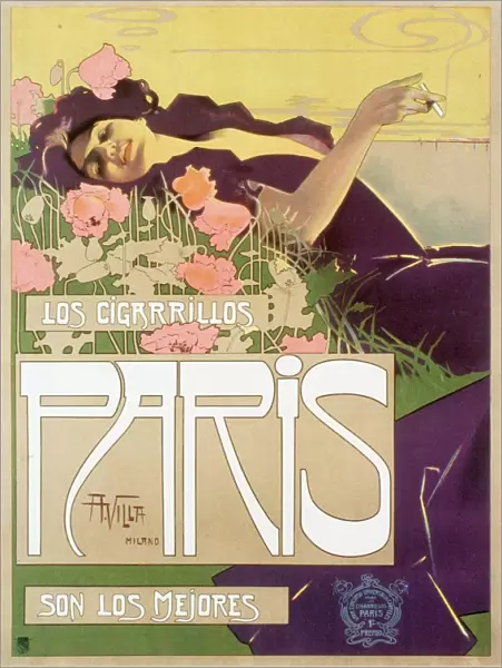 1920s UK art nouveau cigarettes Los cigarillos women smoking Paris France French