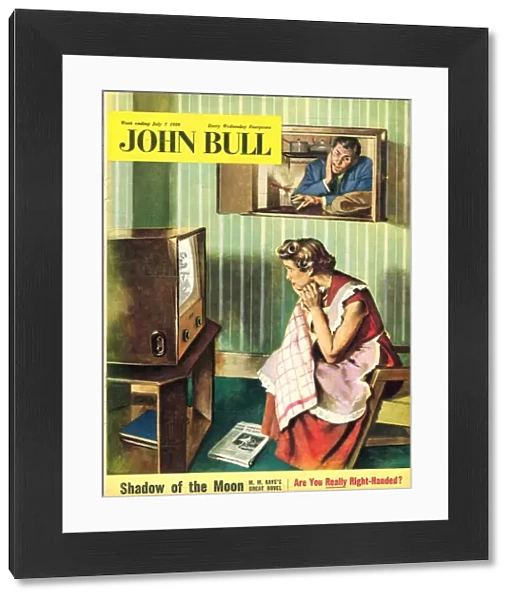 John Bull 1950s UK people watching televisions magazines