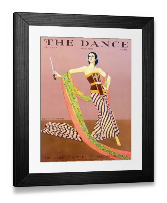 Framed Print : The Dance 1929 1920s USA Ruth St Denis magazines knives maws