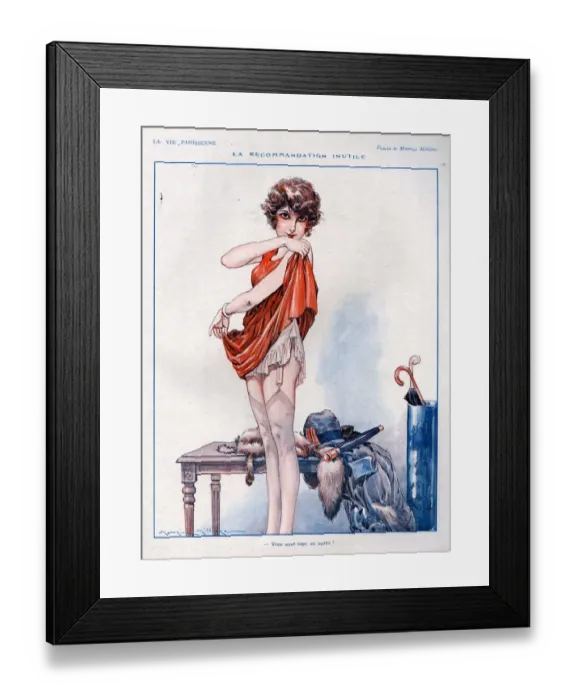 Framed Print : 1920s, France, La Vie Parisienne, Magazine Plate Framed Print : 1920s, France, La Vie Parisienne, Magazine Plate