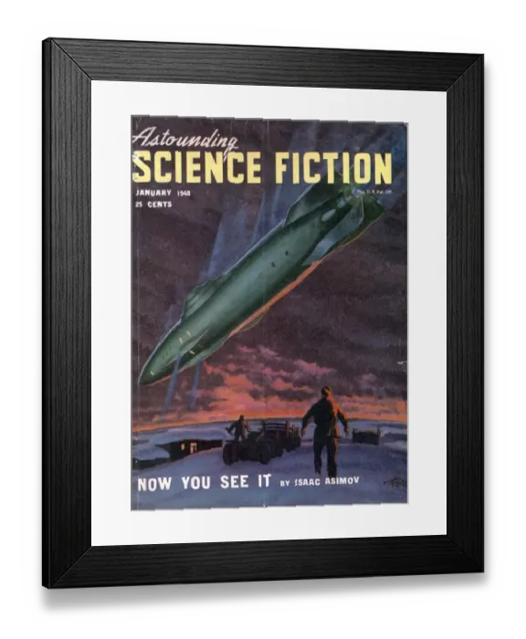 Framed Print : Astounding 1940s USA space ships aliens pulp fiction ufos magazines nautical Framed Print : Astounding 1940s USA space ships aliens pulp fiction ufos magazines nautical