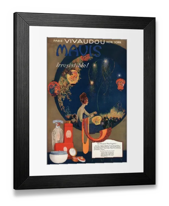 Framed Print : 1910s UK mavis talcum powder Framed Print : 1910s UK mavis talcum powder
