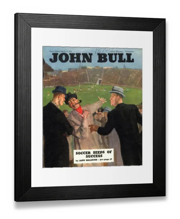 Framed Print : John Bull 1946 1940s UK football magazines Framed Print : John Bull 1946 1940s UK football magazines