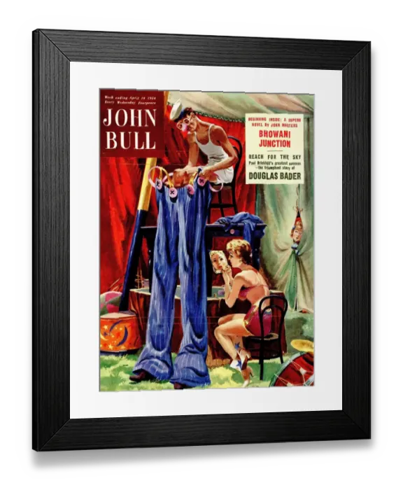 Framed Print : John Bull 1950s UK clowns magazines Framed Print : John Bull 1950s UK clowns magazines