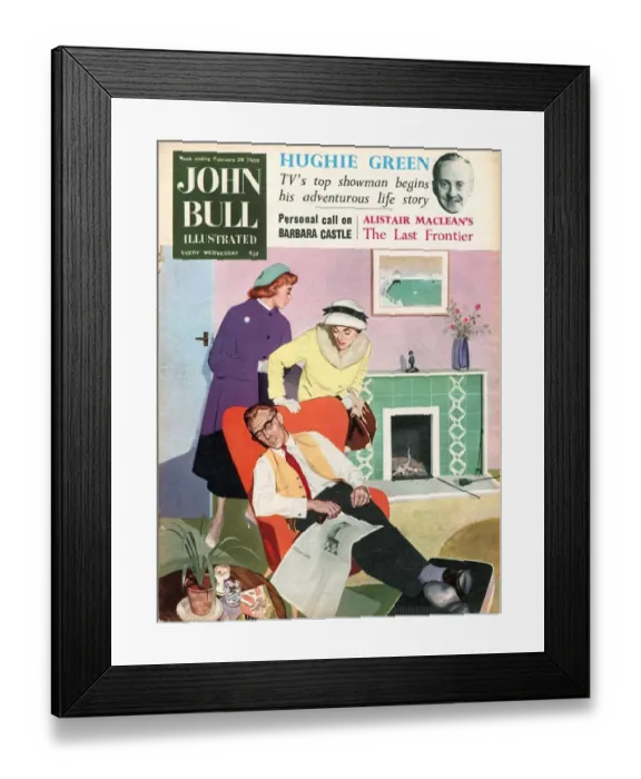 Framed Print : John Bull 1959 1950s UK sleep fires magazines sleeping Framed Print : John Bull 1959 1950s UK sleep fires magazines sleeping