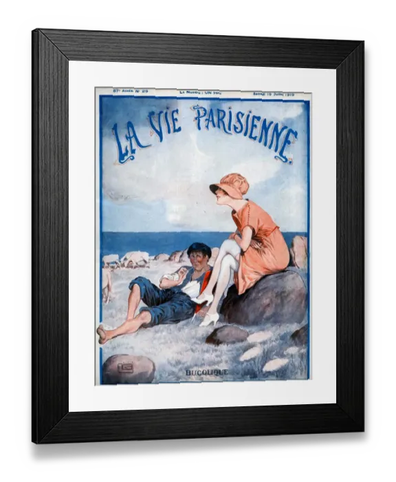 Framed Print : La Vie Parisienne 1919 1910s France Georges Leonnec magazines illustrations relaxing Framed Print : La Vie Parisienne 1919 1910s France Georges Leonnec magazines illustrations relaxing