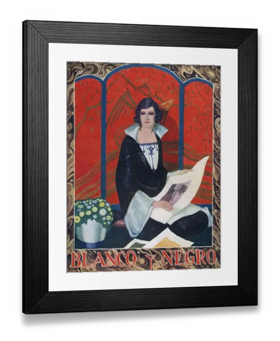 Framed Print : Blanco y Negro 1924 1920s Spain cc portraits Framed Print : Blanco y Negro 1924 1920s Spain cc portraits