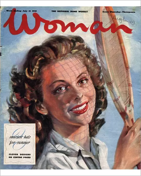 Woman 1940s UK tennis magazines