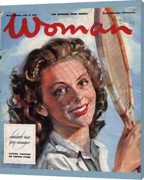 Woman 1940s UK tennis magazines