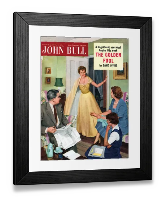 Framed Print : John Bull 1954 1950s UK party magazines family Framed Print : John Bull 1954 1950s UK party magazines family
