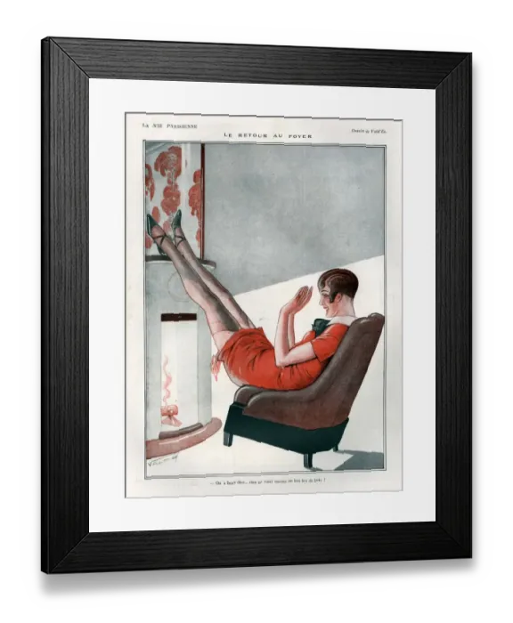 Framed Print : 1920s France La Vie Parisienne Magazine Plate Framed Print : 1920s France La Vie Parisienne Magazine Plate