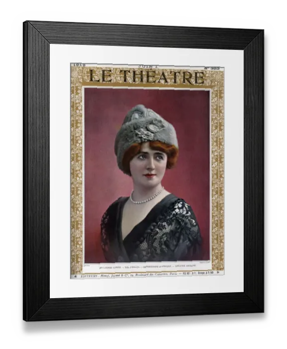 Framed Print : Le Theatre 1912 1910s France magazines portraits hats womens Framed Print : Le Theatre 1912 1910s France magazines portraits hats womens
