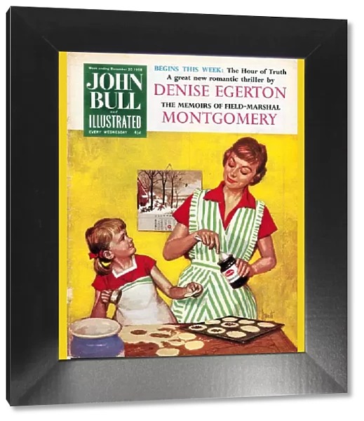 John Bull 1958 1950s UK cooking mothers and daughters baking mince pies housewife
