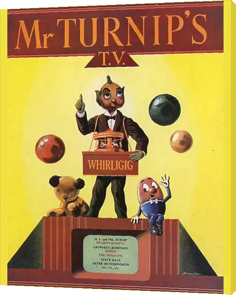 Mr Turnips TV 1950s UK mcitnt childrens programmes Mr Whirligig characters childrens