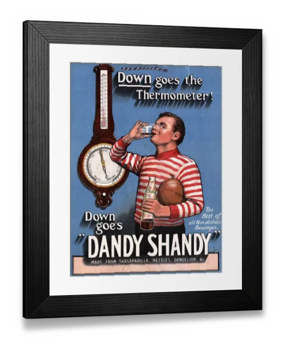 Framed Print : 1920s UK dandy shandy sarsaparilla rugby weather Framed Print : 1920s UK dandy shandy sarsaparilla rugby weather
