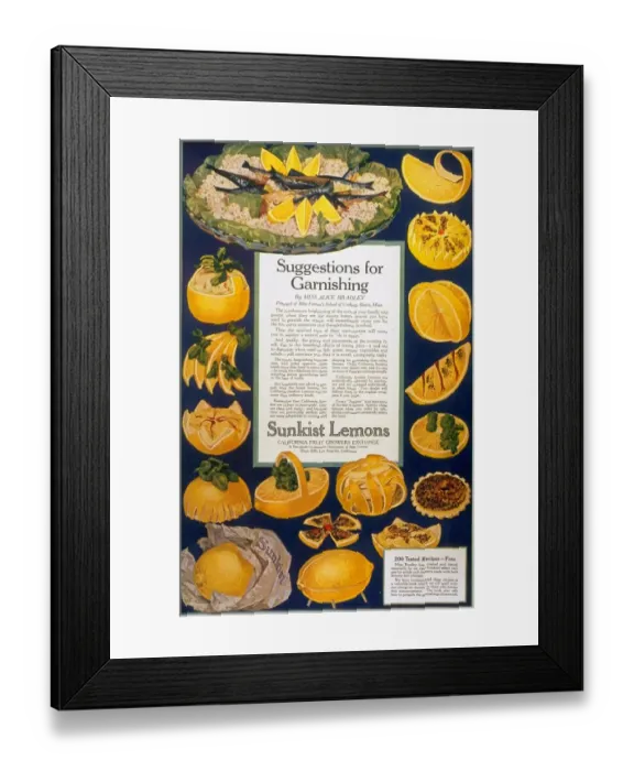 Framed Print : 1920s USA lemons fruit Framed Print : 1920s USA lemons fruit