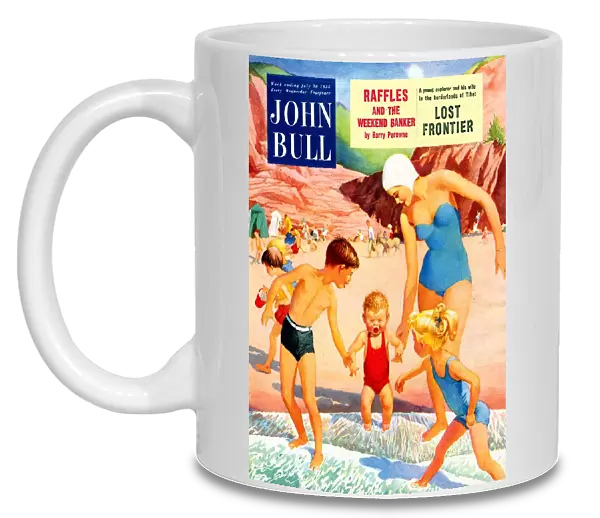 John Bull 1950s UK holidays expressions beaches seaside sea water crying upset swimming