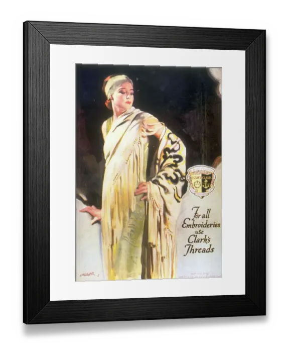 Framed Print : Clarks Threads 1920s UK coats womens