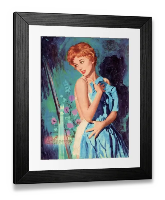 Framed Print : Womens Story 1950s UK iws illustrations womens story unknown Framed Print : Womens Story 1950s UK iws illustrations womens story unknown
