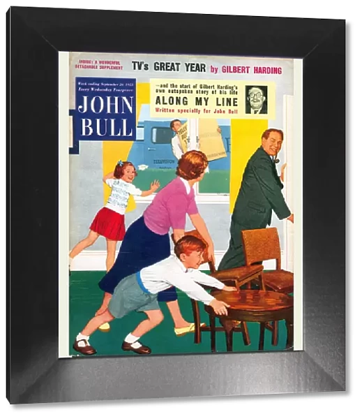 John Bull 1950s UK watching televisions magazines