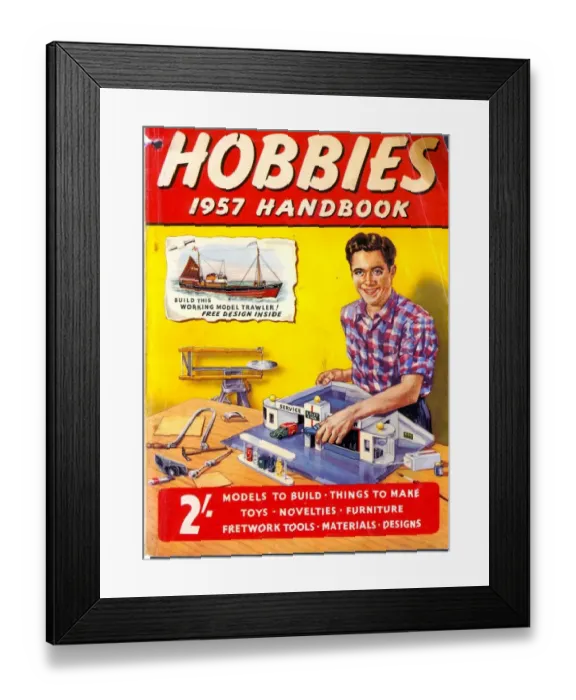 Framed Print : Hobbies 1957 1950s UK diy magazines do it yourself Framed Print : Hobbies 1957 1950s UK diy magazines do it yourself