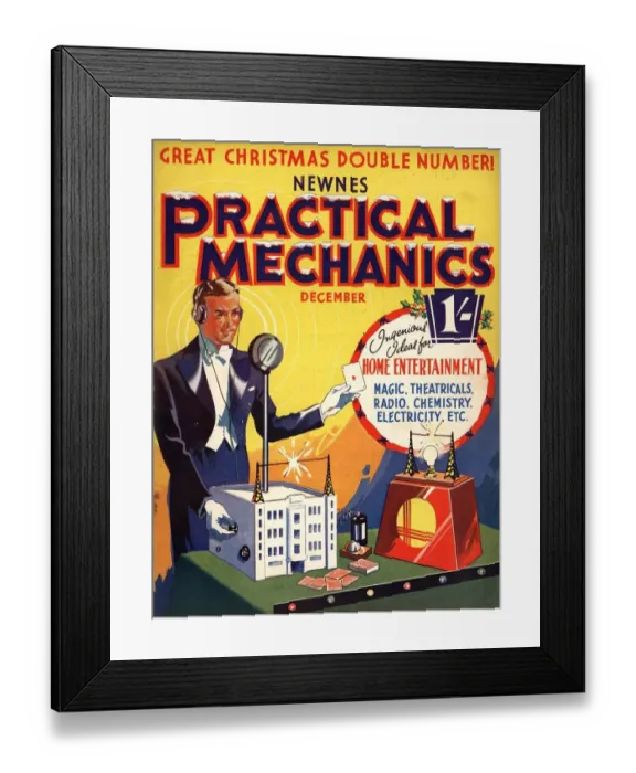 Framed Print : Practical Mechanics 1930s UK magazines