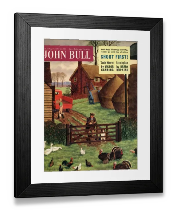 Framed Print : John Bull 1954 1950s UK farms farming farmers magazines Framed Print : John Bull 1954 1950s UK farms farming farmers magazines