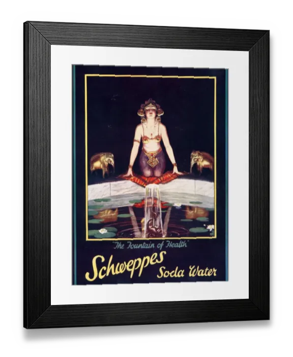 Framed Print : Schweppes 1920s UK soda water