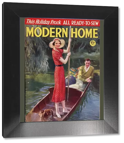 Modern Home 1930s UK punting boats on the rivers magazines