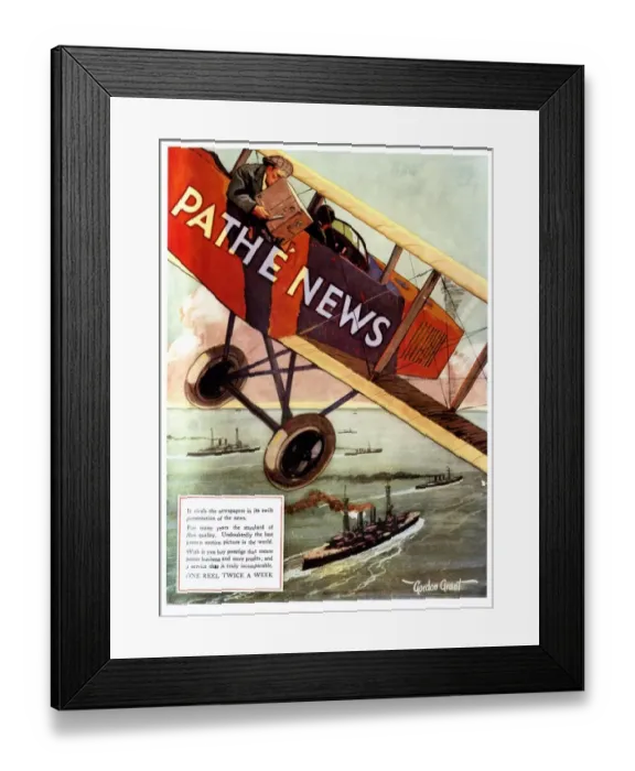 Framed Print : Pathe News 1920s USA Aviation Framed Print : Pathe News 1920s USA Aviation