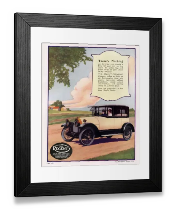 Framed Print : The Regent 1919 1910s UK cars Framed Print : The Regent 1919 1910s UK cars