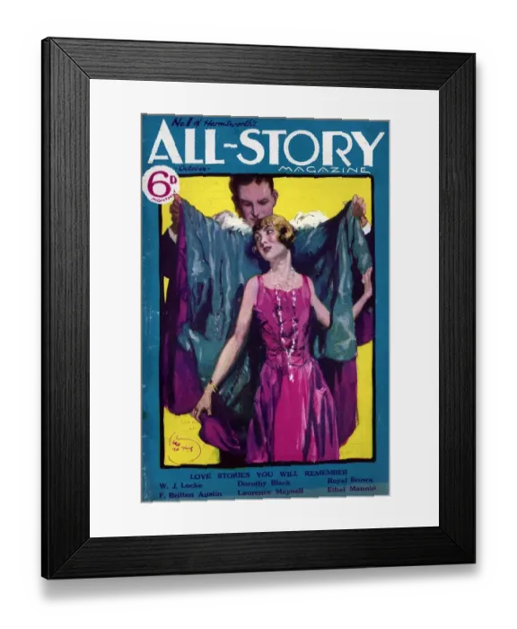 Framed Print : All-Story 1927 1920s UK first issue womens magazines clothing clothes Framed Print : All-Story 1927 1920s UK first issue womens magazines clothing clothes