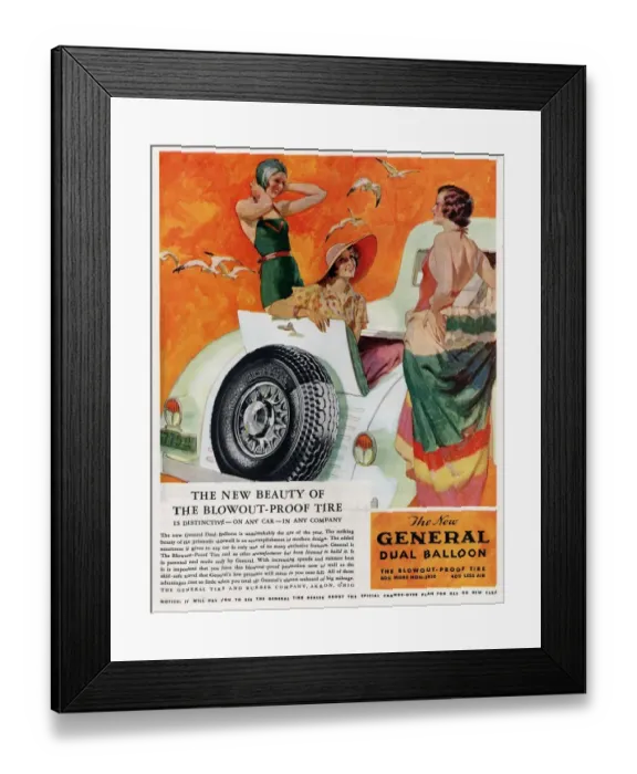 Framed Print : General 1933 1930s USA tyres womens swimwear bathing costumes Framed Print : General 1933 1930s USA tyres womens swimwear bathing costumes