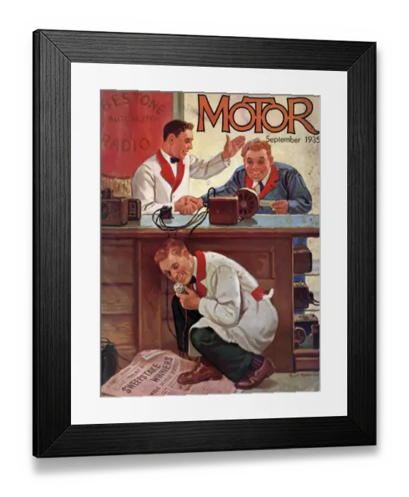 Framed Print : Motor 1935 1930s USA magazines