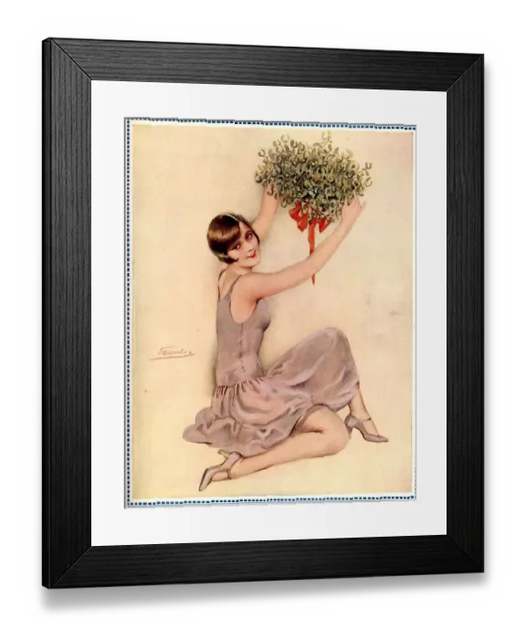 Framed Print : 1920s UK mistletoe