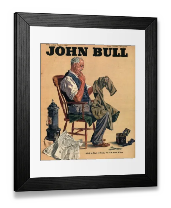 Framed Print : John Bull 1946 1940s UK tailors alterations magazines Framed Print : John Bull 1946 1940s UK tailors alterations magazines