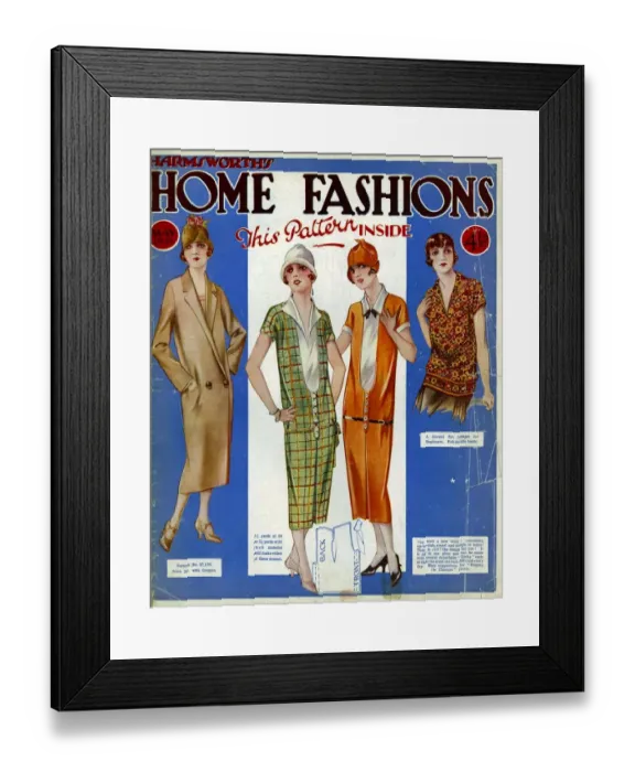 Framed Print : Harmsworths Home Fashion 1925 1920s UK womens magazines Framed Print : Harmsworths Home Fashion 1925 1920s UK womens magazines