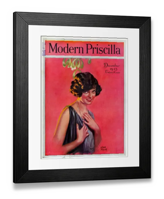Framed Print : Modern Priscilla 1923 1920s USA mistletoe womens portraits magazines clothing clothes Framed Print : Modern Priscilla 1923 1920s USA mistletoe womens portraits magazines clothing clothes