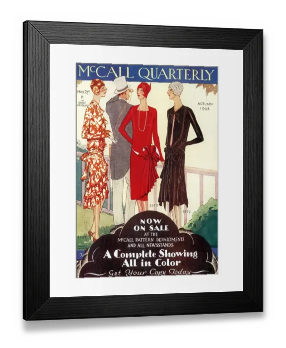 Framed Print : McCall Quarterly 1920s USA womens art deco Framed Print : McCall Quarterly 1920s USA womens art deco