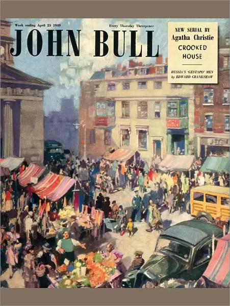 John Bull 1949 1940s UK markets villages towns squares shopping magazines