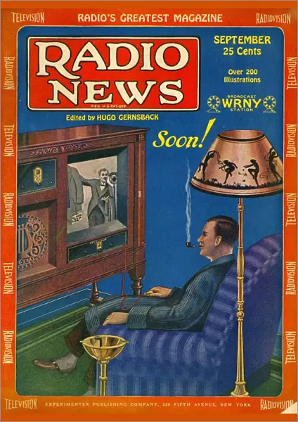 Radio News 1928 1920s USA visions of the future futuristic radios magazines