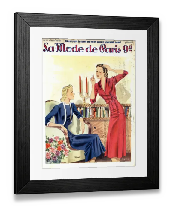Framed Print : La Mode De Paris 1930s France womens magazines Framed Print : La Mode De Paris 1930s France womens magazines