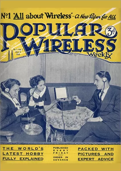 Popular Wireless 1922 1920s UK first issue radio magazines radios