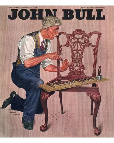 John Bull 1946 1940s UK diy, carpenters, furniture repairing magazines repairs mending