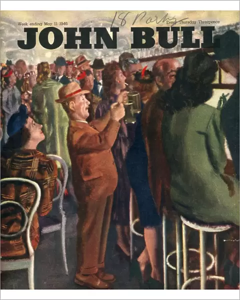 John Bull 1946 1940s UK pubs bars alcoholic short men queues magazines