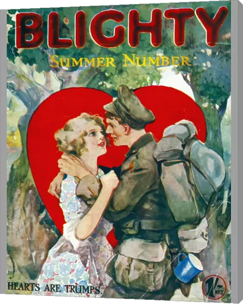 Blighty 1918 1910s UK first issue ww1 uniforms magazines hugging