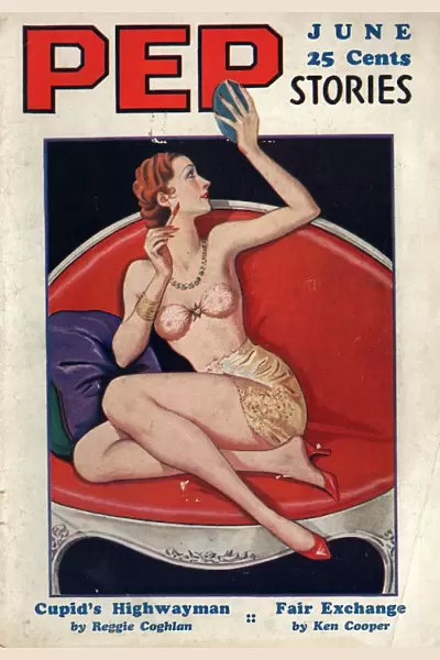 Pep Stories 1930s USA glamour pin-ups pulp fiction magazines mens