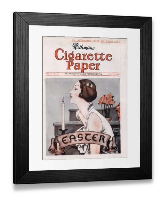 Framed Print : Rothmans Cigarette Paper 1932 1930s UK easter magazines Framed Print : Rothmans Cigarette Paper 1932 1930s UK easter magazines