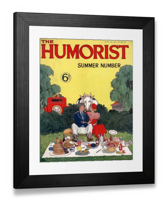 Framed Print : The Humorist 1936 1930s UK picnics courting couples bulls magazines Framed Print : The Humorist 1936 1930s UK picnics courting couples bulls magazines